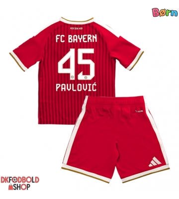 Bayern Munich Aleksandar Pavlovic #45 Hjemmebanesæt Børn 2026-27 Kort ærmer (+ korte bukser)